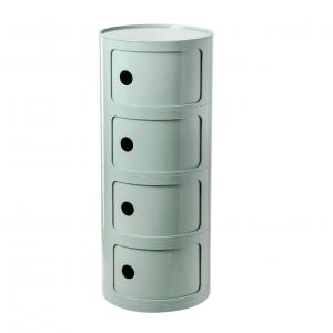 Plastic Round Bedside Storage Cabinet