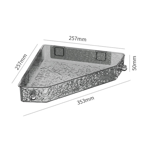 Corner Storage Shelf with Suction Cup-Glacier Pattern, 6761